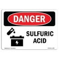 thumbnail image 1 of SignMission OS-DS-D-57-L-1585 OSHA Danger Sign - Sulfuric Acid, 1 of 5