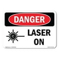 thumbnail image 1 of OSHA Danger Sign - Laser On | Decal | Protect Your Business, Construction Site, Warehouse & Shop Area |  Made in The USA, 1 of 5