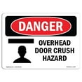 thumbnail image 1 of OSHA Danger Sign - Overhead Door Crush Hazard | Decal | Protect Your Business, Construction Site, Warehouse & Shop Area |  Made in The USA, 1 of 5