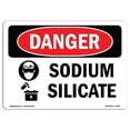 thumbnail image 1 of SignMission OS-DS-D-710-L-1936 OSHA Danger Sign - Sodium Silicate, 1 of 5