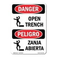 thumbnail image 1 of OSHA Danger Sign - Open Trench | Plastic Sign | Protect Your Business, Construction Site, Warehouse & Shop Area |  Made in The USA, 1 of 5