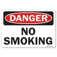 thumbnail image 1 of SignMission OS-DS-P-710-L-19452 Danger No Smoking OSHA Plastic Sign, 1 of 1