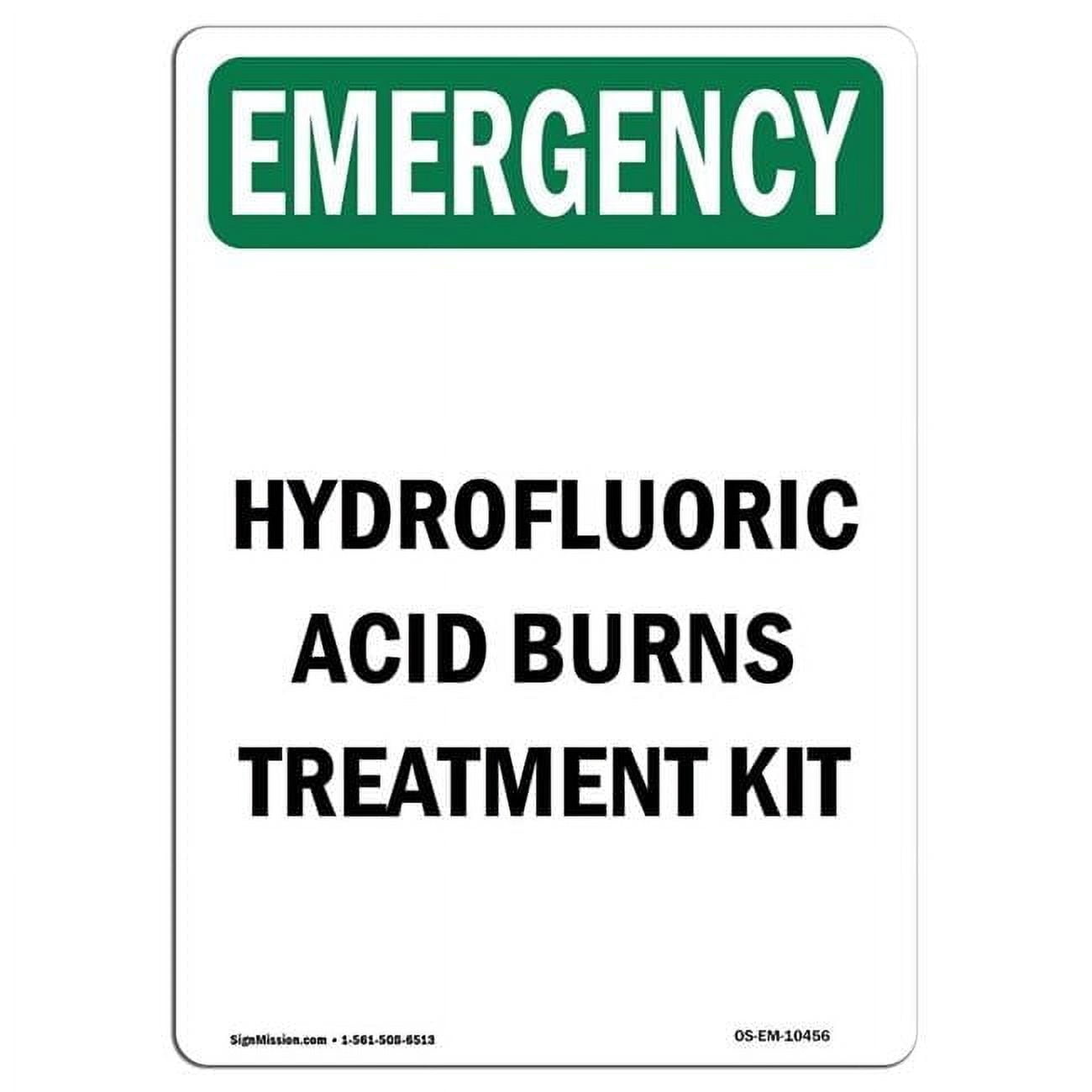 Burns Module Sign SignMission OS-EM-A-1218-V-10456 12 x 18 in. OSHA Emergency Sign ...