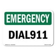 thumbnail image 1 of SignMission OS-EM-A-1824-L-10305 18 x 24 in. OSHA Emergency Sign - Dial 911, 1 of 6