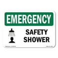 thumbnail image 1 of SignMission OS-EM-A-1824-L-10355 18 x 24 in. OSHA Emergency Sign - Safety Shower, 1 of 6