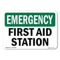 thumbnail image 1 of OSHA EMERGENCY Sign - First Aid Station | Aluminum Sign | Protect Your Business, Construction Site, Warehouse & Shop Area | Made in the USA, 1 of 6