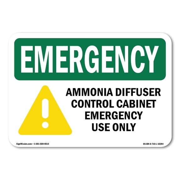 SignMission OS-EM-A-1824-V-10477 18 x 24 in. OSHA Emergency Sign - Fire Service for Rapid Response