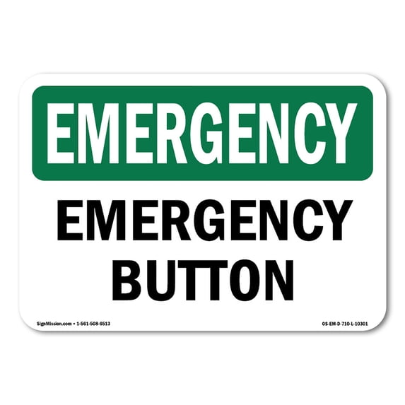 SignMission OS-EM-A-1824-V-10483 18 x 24 in. OSHA Emergency Sign - First Aid Kit Inside