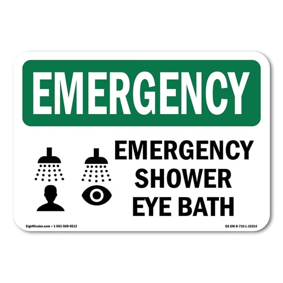 SignMission OS-EM-A-1824-V-10492 18 x 24 in. OSHA Emergency Sign - First Aid Kit with Symbol