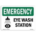 thumbnail image 1 of OSHA EMERGENCY Sign - Eye Wash Station | Decal | Protect Your Business, Construction Site, Warehouse & Shop Area | Made in the USA, 1 of 5