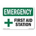 thumbnail image 1 of OSHA EMERGENCY Sign - First Aid Station | Decal | Protect Your Business, Construction Site, Warehouse & Shop Area | Made in the USA, 1 of 5