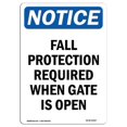 thumbnail image 1 of SignMission OS-NS-A-1014-V-12467 10 x 14 in. OSHA Notice Sign - Fall Protection Required When, 1 of 6