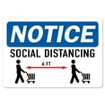 thumbnail image 1 of SignMission OS-NS-A-1218-25596 Coronavirus Notice Sign - Notice Social Distancing, 1 of 7