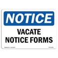thumbnail image 1 of SignMission OS-NS-A-1218-L-18854 12 x 18 in. OSHA Notice Sign - Vacate Notice Forms, 1 of 6