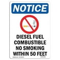thumbnail image 1 of SignMission OS-NS-A-1218-V-11001 12 x 18 in. OSHA Notice Sign - Diesel Fuel Combustible, 1 of 6