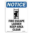 thumbnail image 1 of SignMission OS-NS-A-1218-V-12583 12 x 18 in. OSHA Notice Sign - Fire Escape Ladder, 1 of 6