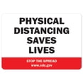 thumbnail image 1 of SignMission OS-NS-A-1824-25503 Covid-19 Notice Sign - Physical Distancing Saves Lives, 1 of 7