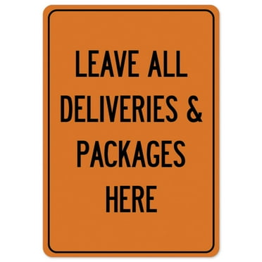 SignMission OS-NS-A-1824-25520 Covid-19 Notice Sign - Leave All Deliveries & Packages Here
