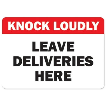 SignMission OS-NS-A-1824-25527 Covid-19 Notice Sign - Knock Loudly Leave Deliveries Here