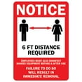 thumbnail image 1 of SignMission OS-NS-A-1824-25529 Covid-19 Notice Sign - 6 ft. Distance Required, 1 of 7