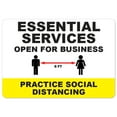 thumbnail image 1 of SignMission OS-NS-A-1824-25537 Covid-19 Notice Sign - Essential Services Open for Business, 1 of 7