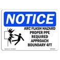 thumbnail image 1 of SignMission OS-NS-A-1824-L-10167 18 x 24 in. OSHA Notice Sign - ARC Flash Hazard Proper PPE, 1 of 6