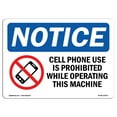 thumbnail image 1 of SignMission OS-NS-A-1824-L-10534 18 x 24 in. OSHA Notice Sign - Cell Phone Use is Prohibited, 1 of 6
