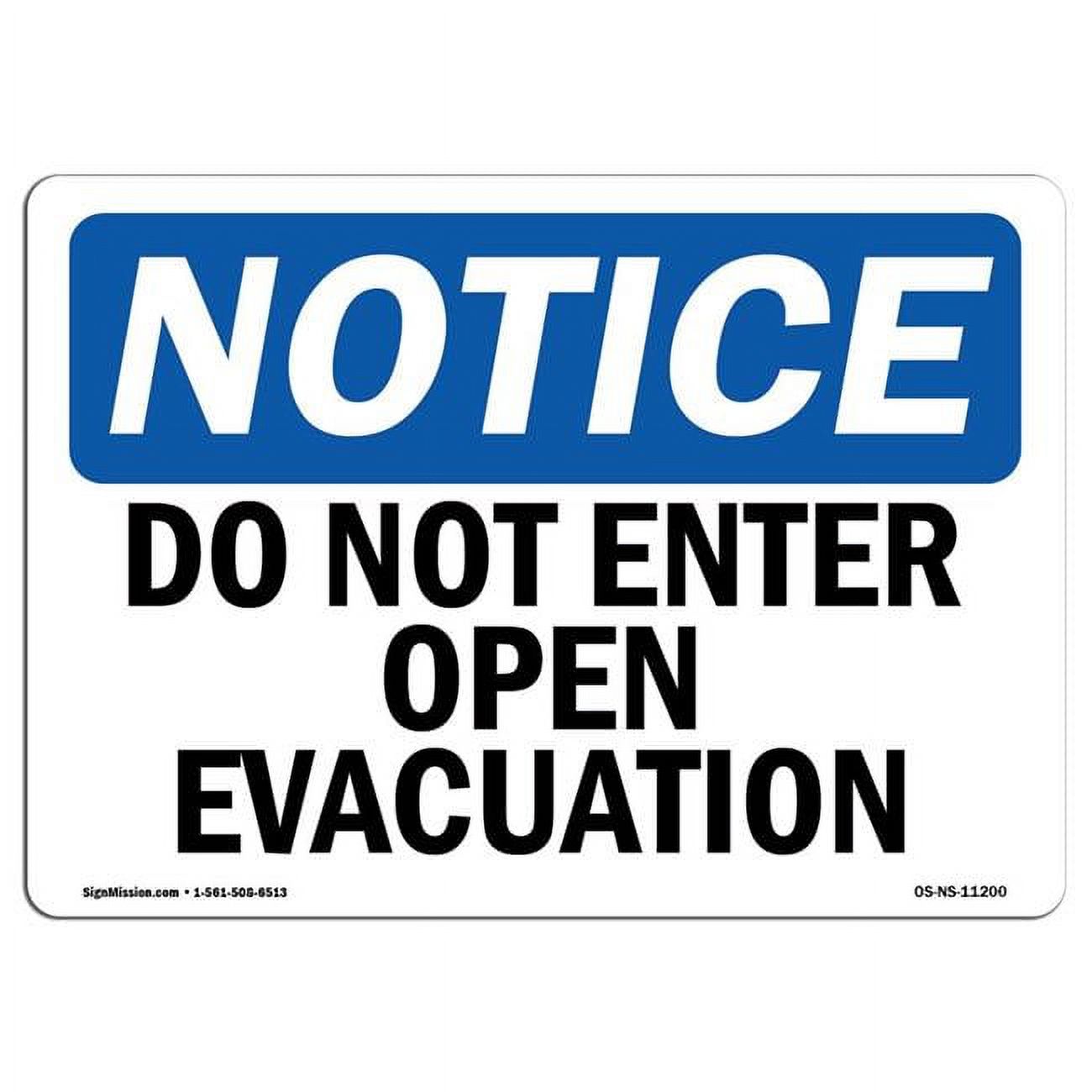 SignMission OS-NS-A-1824-L-11200 18 x 24 in. OSHA Notice Sign - Do Not ...