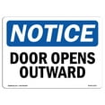 thumbnail image 1 of OSHA Notice Sign - Door Opens Outward |  Aluminum Sign | Protect Your Business, Construction Site, Warehouse & Shop Area |  Made in the USA, 1 of 6