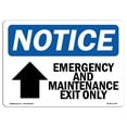 thumbnail image 1 of SignMission OS-NS-A-1824-L-11748 18 x 24 in. OSHA Notice Sign - Emergency & Maintenance Exit, 1 of 6