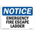 thumbnail image 1 of OSHA Notice Sign - Emergency Fire Escape Ladder |  Aluminum Sign | Protect Your Business, Construction Site, Warehouse & Shop Area |  Made in the USA, 1 of 6