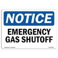 thumbnail image 1 of SignMission OS-NS-A-1824-L-11848 18 x 24 in. OSHA Notice Sign - Emergency Gas Shutoff, 1 of 6