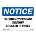 thumbnail image 1 of SignMission OS-NS-A-1824-L-11888 18 x 24 in. OSHA Notice Sign - Emergency Propane Shutoff Breaker in Panel, 1 of 6