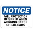 thumbnail image 1 of SignMission OS-NS-A-1824-L-12472 18 x 24 in. OSHA Notice Sign - Fall Protection Required When Working On, 1 of 6