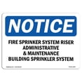thumbnail image 1 of OSHA Notice Sign - Fire Sprinkler System Riser Administrative |  Aluminum Sign | Protect Your Business, Work Site, Warehouse & Shop Area |  Made in the USA, 1 of 6