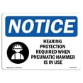 thumbnail image 1 of SignMission OS-NS-A-1824-L-13391 18 x 24 in. OSHA Notice Sign - Hearing Protection Required, 1 of 6