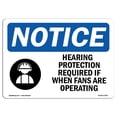 thumbnail image 1 of SignMission OS-NS-A-1824-L-13395 18 x 24 in. OSHA Notice Sign - Hearing Protection Required, 1 of 6