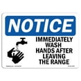 thumbnail image 1 of SignMission OS-NS-A-1824-L-13641 18 x 24 in. OSHA Notice Sign - Immediately Wash Hands After, 1 of 6