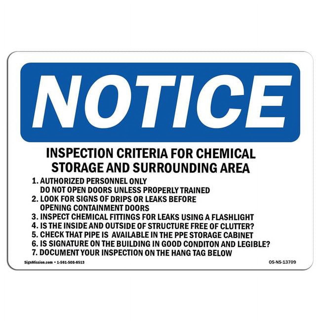SignMission OS-NS-A-1824-L-13709 18 x 24 in. OSHA Notice Sign ...