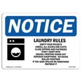 thumbnail image 1 of SignMission OS-NS-A-1824-L-13986 18 x 24 in. OSHA Notice Sign - Laundry Rules Empty Your Pockets, 1 of 6