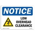 thumbnail image 1 of OSHA Notice Sign - Low Overhead Clearance |  Aluminum Sign | Protect Your Business, Construction Site, Warehouse & Shop Area |  Made in the USA, 1 of 6