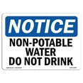 thumbnail image 1 of SignMission OS-NS-A-1824-L-15094 18 x 24 in. OSHA Notice Sign - Non-Potable Water Not for Drinking, 1 of 6