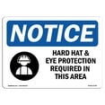thumbnail image 1 of SignMission OS-NS-A-1824-L-15785 18 x 24 in. OSHA Notice Sign - Notice Hard Hat Eye Protection Required, 1 of 6