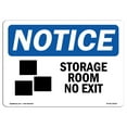 thumbnail image 1 of SignMission OS-NS-A-1824-L-16625 18 x 24 in. OSHA Notice Sign - Notice Storage Room No Exit, 1 of 6