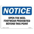 thumbnail image 1 of SignMission OS-NS-A-1824-L-17022 18 x 24 in. OSHA Notice Sign - Open-Toe Heel Footwear Prohibited Beyond, 1 of 6