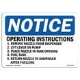 thumbnail image 1 of OSHA Notice Sign - Operating Instructions 1. Remove Nozzle |  Aluminum Sign | Protect Your Business, Work Site, Warehouse & Shop Area |  Made in the USA, 1 of 6