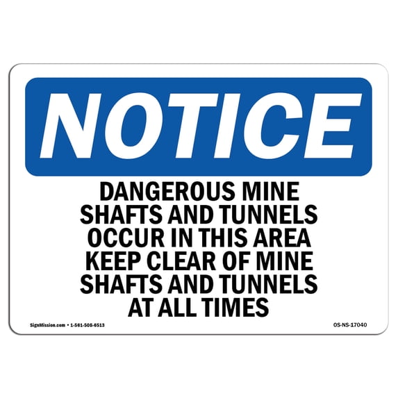 SignMission OS-NS-A-1824-L-17040 18 x 24 in. OSHA Notice Sign - Do Not Enter Sign