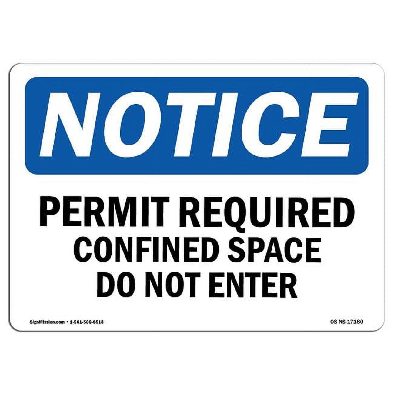 SignMission OS-NS-A-1824-L-17180 18 x 24 in. OSHA Notice Sign - Permit ...