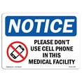 thumbnail image 1 of SignMission OS-NS-A-1824-L-17436 18 x 24 in. OSHA Notice Sign - Please Dont Use Cell Phone, 1 of 6