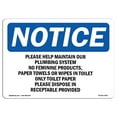 thumbnail image 1 of OSHA Notice Sign - Please Help Maintain Our Plumbing System |  Aluminum Sign | Protect Your Business, Work Site, Warehouse & Shop Area |  Made in the USA, 1 of 6